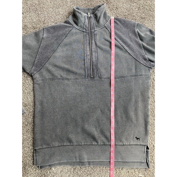 Victoria’s Secret PINK Quarter Zip Pullover Sweatshirt – Gray, Size Small - Picture 6 of 7